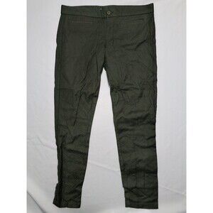 Gap Womens Size 4 Super Skinny Olive Green Snakeskin Textured Ankle Pants